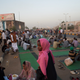 Protesters gather in front of the military headquarters to break their Ramadan fast on May 07, 2019 in Khartoum, Sudan